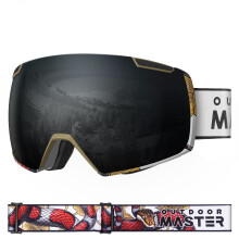 OutdoorMaster Heron Óculos de Esqui com 2 Lentes, Sem Moldura, Lente Toric Magnética
