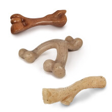 Nylabone Gourmet Style Femur, Wishbone & Stick Kauwspeelgoed voor Puppies, Bacon, Kip & Pinda Smaak, Klein - Tot 25 Ibs, 3 Pack