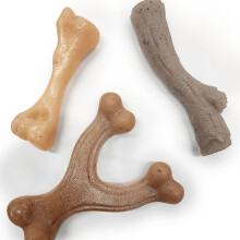 Nylabone Gourmet Stijl Sterke Kauwspeelgoed Bundel, Hondenspeeltjes, Bacon & Pindakaas Smaak, Klein - Tot 25 lbs, 3 Pack