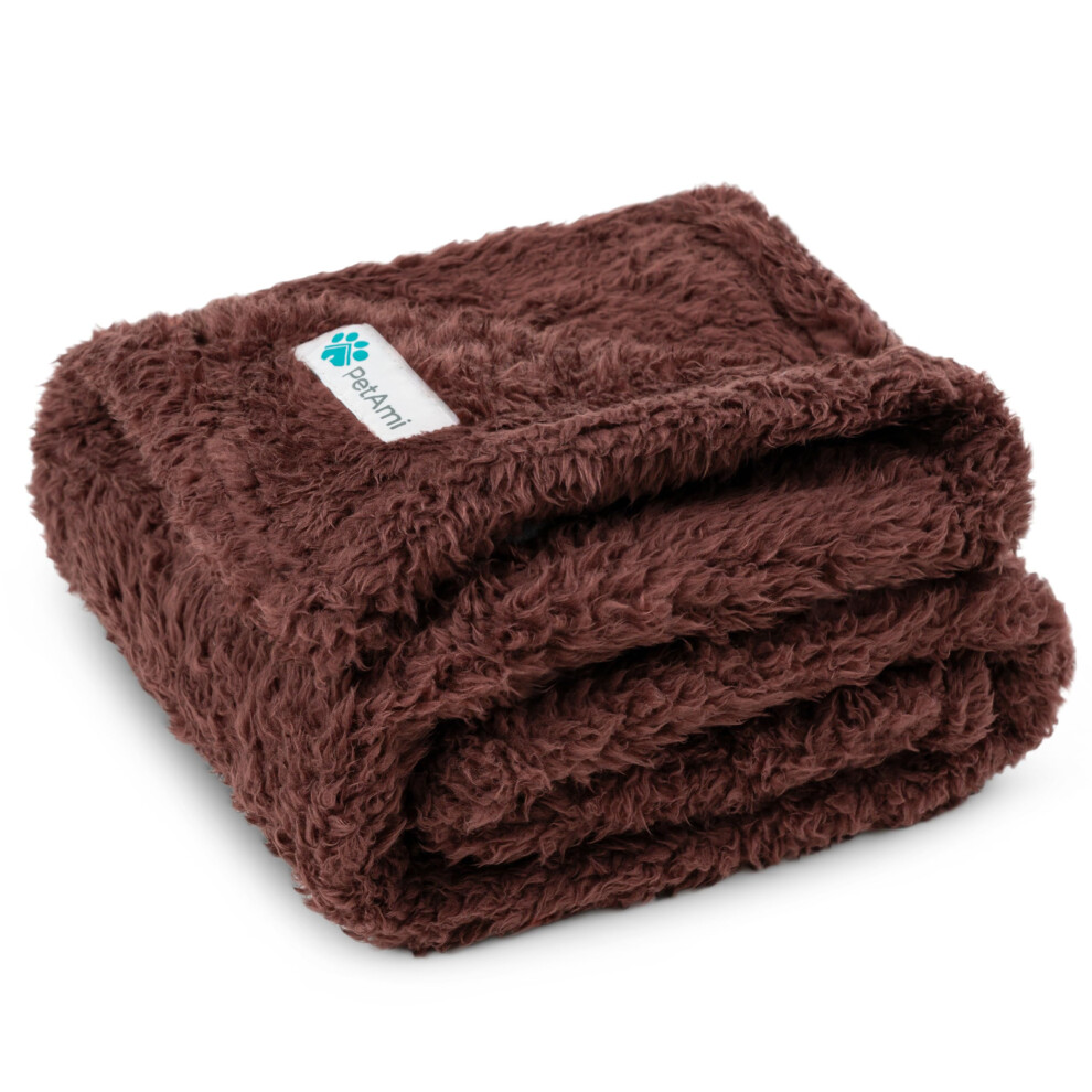 Petami Hundedecke Fur Kleine Und Mittelgrosse Hunde, Braun, Flauschig, Weiche Welpendecke, Sherpa-Fleece, Katzendecke Fur Katzchen, Hundchen, Beru-image