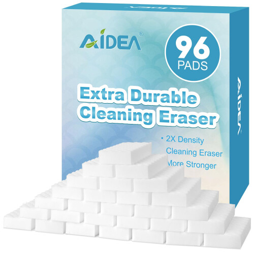 AIDEA Esponjas Mágicas, 96 Almofadas Multiusos para Limpeza Doméstica, Poderoso Esfregão de Espuma