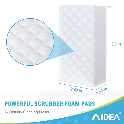 AIDEA Esponjas Mágicas, 96 Almofadas Multiusos para Limpeza Doméstica, Poderoso Esfregão de Espuma 1