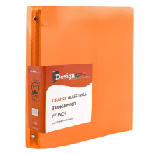 JAM PAPER Kunststof ringband van 1,5 inch - Oranje ringband met 3 ringen - wordt per stuk verkocht