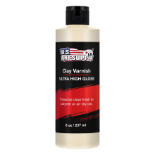 U.S. Art Supply Professional High Gloss Waling Farba Art Art Topcoat & Clay Larnish 8 uncji butelka - wyrazne trwale wykonczenie ochronne do wyle