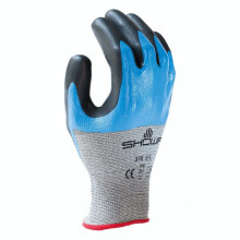 SHOWA 376 Nitril/Nitrilschaum 3/4-beschichteter Allzweck-Arbeitshandschuh mit Poly/Nylon-Futter, 13 Gauge, Gr    e S (12 Paar)