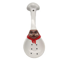 ACK Happy Chef Collection Spoon Rest Cooking Spoon Holder for Kitchen Counter Utensil Rest for Spoon Ladle Spatula Kitchen D?cor