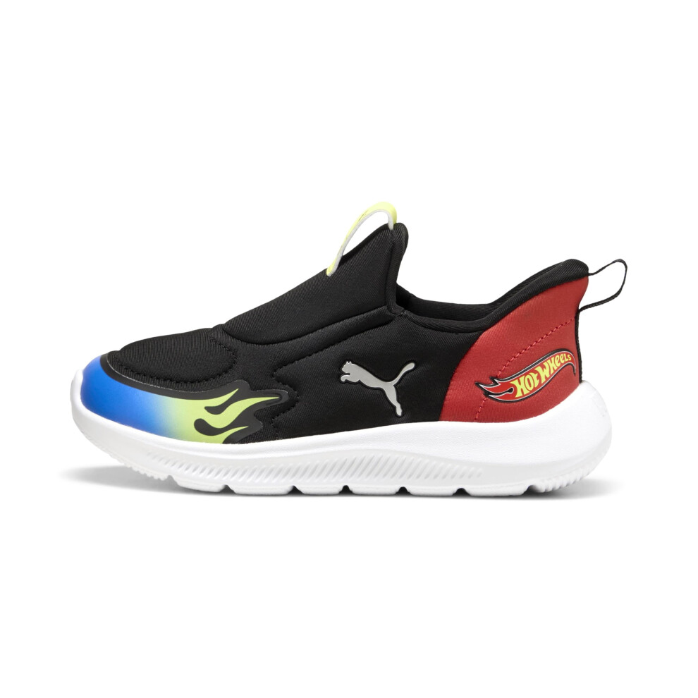 PUMA Kids Fun Racer Slip On Sneaker  Black-Lemon Sherbert Team Royal  8 US Unisex Toddler