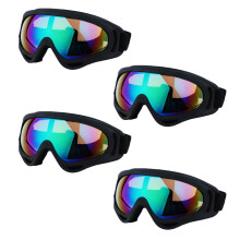LJDJ Ski Goggles Pack of 4 Snow Snowboard Goggles Motorcycle Goggles UV Protection Anti-fog for Men Women Kids