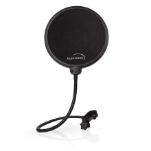 Auphonix Pop Filter til mikrofon - 6 -tommer diameter dobbelt lagdelt mikrofon popskærm til studiooptagelsespodcasts og streaming - MPF -1