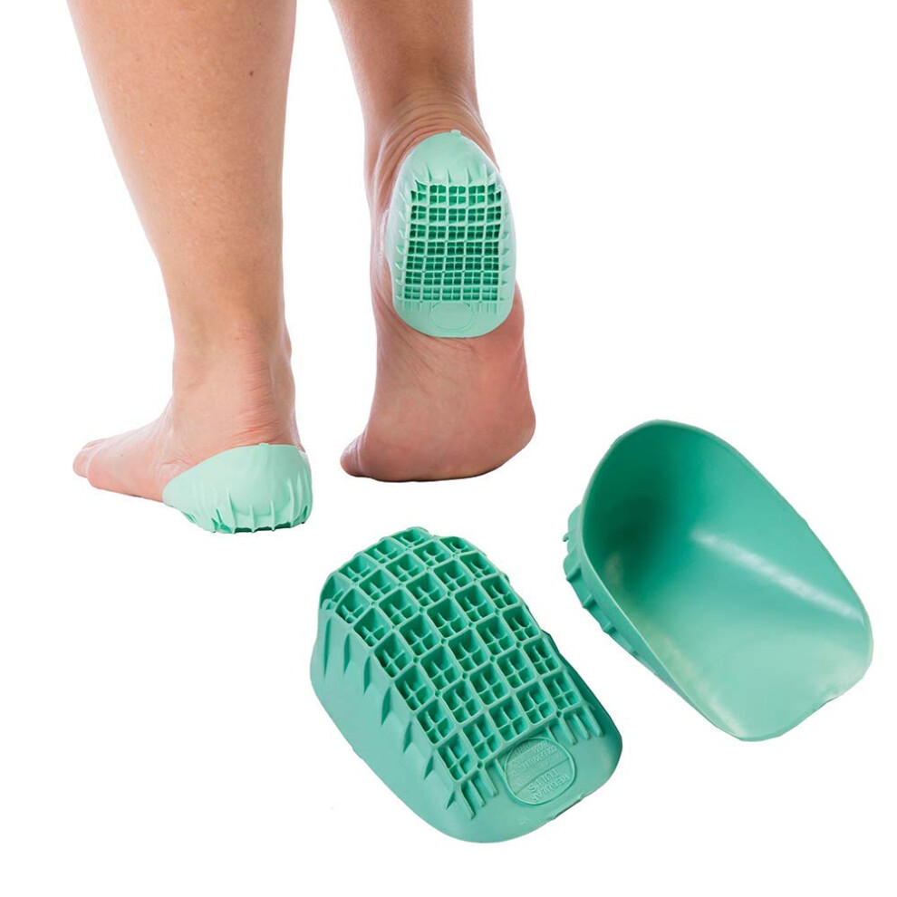 Tuli's Heavy Duty Heel Cups Cushion Inserts For Plantar Fasciitis Sever's Disease And Heel Pain Relief 2 Pairs Large