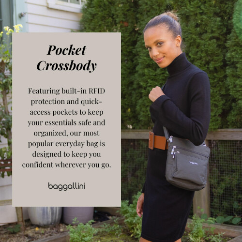 Baggallini Baggallini Pocket Crossbody ?e RFID - ?s??ta ?a??d??? Crossbody ??a G??a??e? ?e ????????e?? ????ta ???? - ??af???, ?d??????? ?s??ta 1