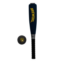 Conjunto de Bastão e Bola Jumbo de Espuma da Franklin Sports MLB Milwaukee Brewers, 21 Polegadas, Azul