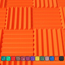 Lydisolering Akustisk Studio Skum - Orange farve - Kile -stilpaneler 12 X12 X2 Fliser - 4 Pack