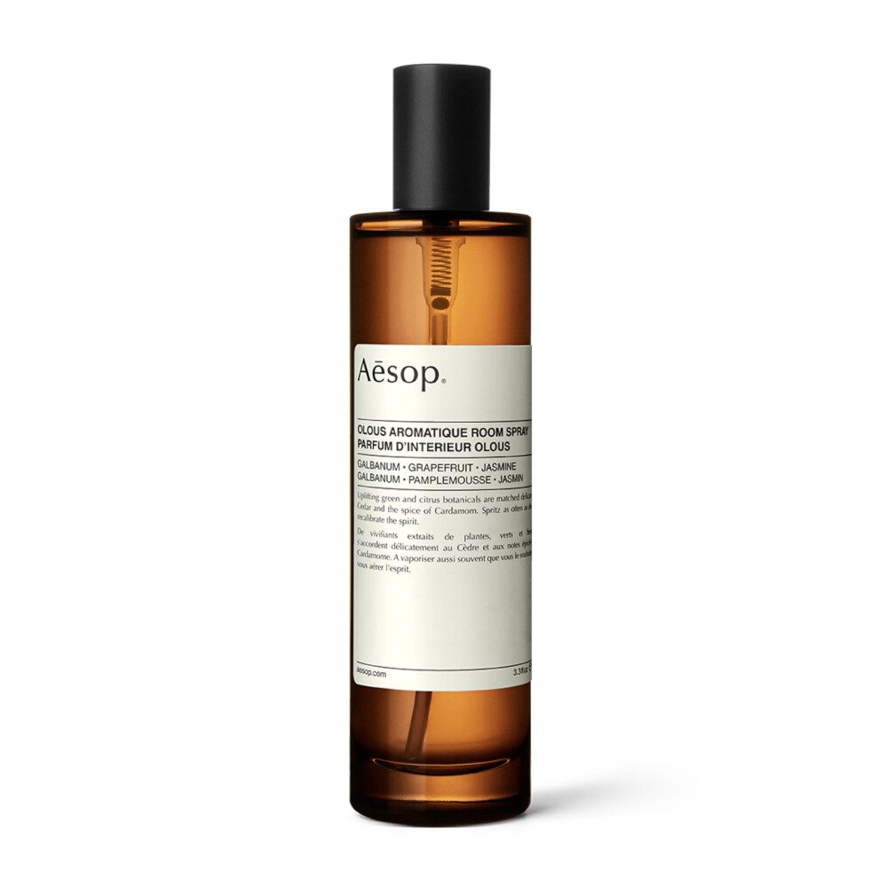 Aesop Olous Aromatique Room Spray | Fresh  Woody  Citrus | Uplifting Citrus Botanicals  Cedar  Cardamom | Aroma for Several Hours | 3.4 oz / 100mL