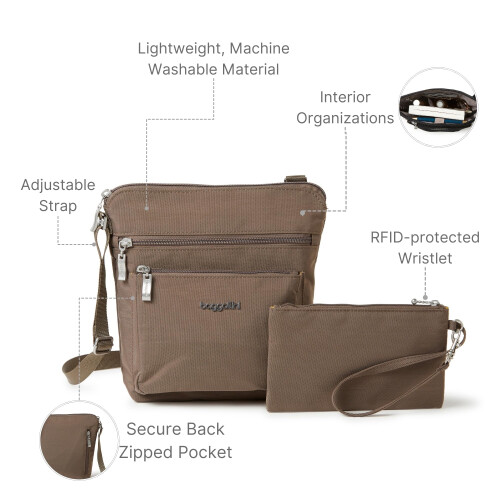 Baggallini G??a??e?a ts??ta ?e???? Baggallini ?e ts?p? ?a? RFID, ??ast?, ??a ???e??? US 2