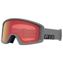 Gafas de esqu semi asiticas de giro - gafas de snowboard para hombres mujeres y jvenes - correa gris de marca de palabras con lentes escarlata/ama