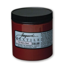 Tinta para Tecido Jacquard Cor Vermelho Marte - Tinta Permanente para Roupas, Móveis, Calçados ou Sacolas - 8 Oz