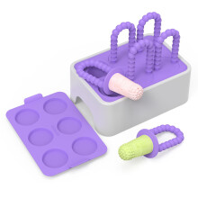 Morlike Moldes de Popsicle de Silicone para Bebés, 100% Silicone, 4 Meses +, Alívio para Dentição