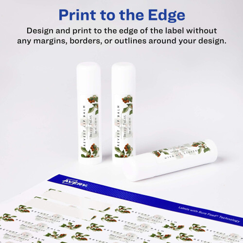 Avery Matte White Rectangle Labels with Sure Feed  1"""" x 1.5""""  800 Matte White Printable Labels 2