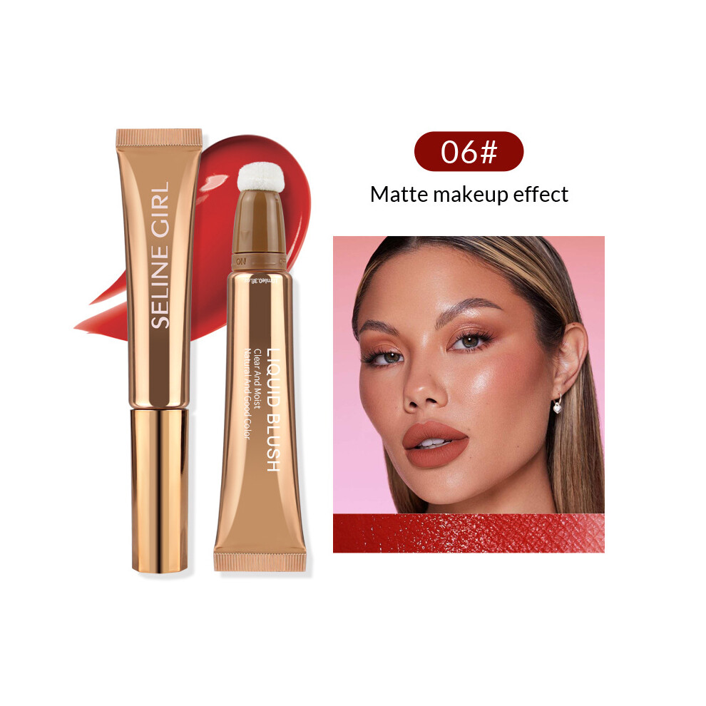 (06#Matte makeup effect, 1pcs) "SELINE GIRL" 3-in-1 Liquid Beauty Wand, 0.52oz - Highlighter, Blush & Contour in One, Effortless Glow