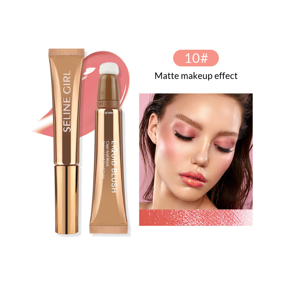 (10#Matte makeup effect, 1pcs) "SELINE GIRL" 3-in-1 Liquid Beauty Wand, 0.52oz - Highlighter, Blush & Contour in One, Effortless Glow