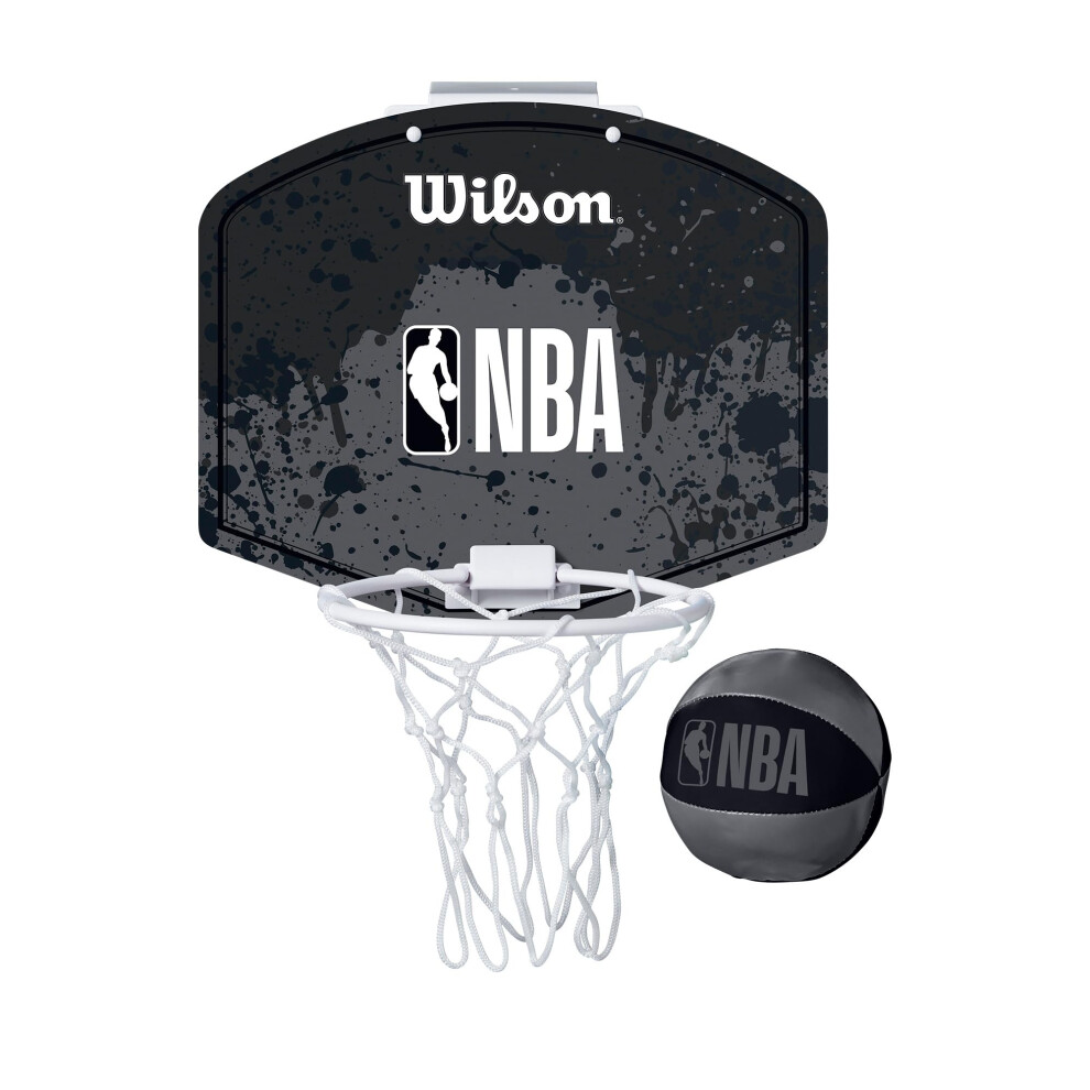 WILSON NBA Team Mini Basketball Hoop - NBA  Black/Grey