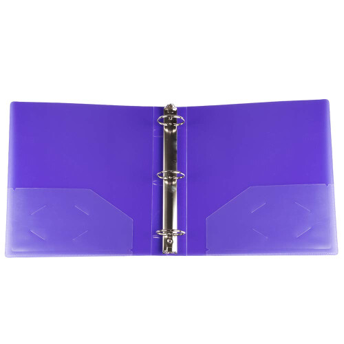 Fichário de Plástico JAM PAPER 2 polegadas - Roxo com 3 Argolas 2