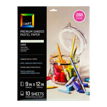 Uart Sanded Pastellkunstpapier, Off-White, 9" x 12", Körnung #280, 10 Blatt
