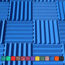 Lydisolering Akustisk Studio Skum - Bl? farve - Wedge -stilpaneler 12 X12 X2 Fliser - 4 Pack