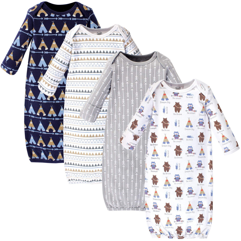 Luvable Friends Unisex Baby Baumwollkleid Tribe Fr Hchen/Neugeborenes-image