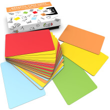Etiquetas Magnéticas Apagáveis Secas 3.7 x 2.8 pol, Cores Sólidas, 20-Pack
