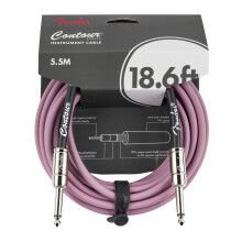 Fender Contour Instrumentkabel, Gitaar Kabel, Toebehoren, Recht/Recht, Burgundy Mist, 18,6 ft