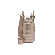Wanderfull Original Hydrobag | Quilted Water Bottle Holder Crossbody taske med lommer og rem | B?r 32 oz vandflaske tumbler telefonpung | Skinnen