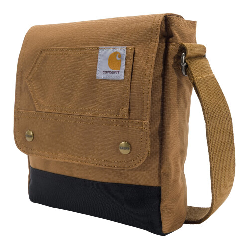 Carhartt Carhartt, Ανθεκτική, Ρυθμιζόμενη Τσάντα Crossbody με Κάλυμμα και Κουμπί, Καφέ