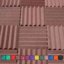 Lydisolering Akustisk Studio Skum - Brun farve - Wedge -stilpaneler 12 X12 X2 Fliser - 4 Pack