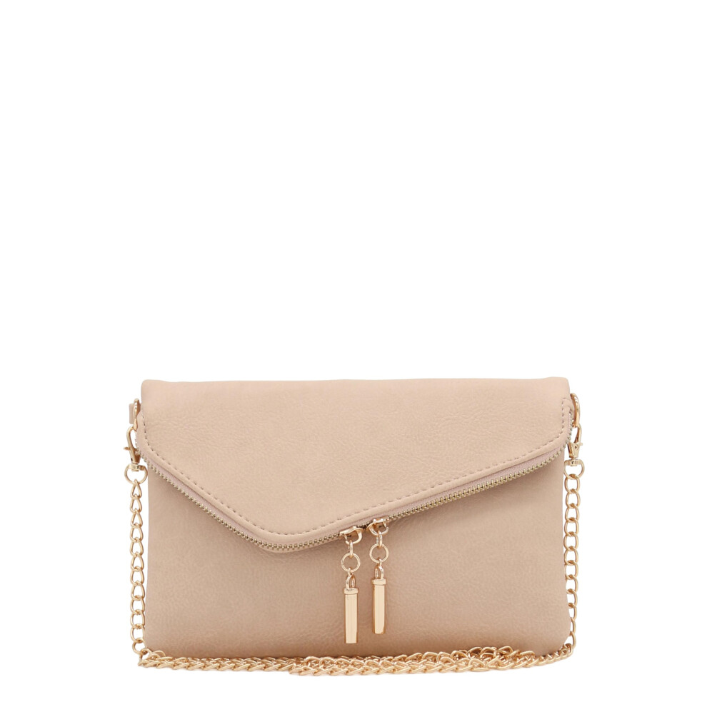 Sac     bandouli   re FashionPuzzle avec pochette et bandouli   re cha   ne (Nude), taille unique