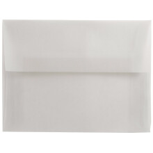 Jam Paper A7 Sobres de invitacin de vitela translcida - 5 1/4 x 7 1/4 - Clear - 50/Pack