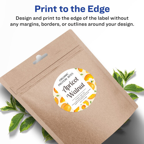 Avery mathvide runde etiketter med Sure Feed 3,5"""" diameter 100 mathvide printbare etiketter 2
