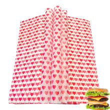 Suiwen 150 stuks hart waspapier voedsel picknickpapier vetvrij deli-papier waterdicht droog hamburgerpapier voeringen inpakdoek voor plastic voedselm