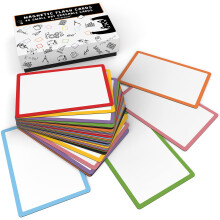 Etiquetas Magnéticas de Quadro Branco 2.8 x 1.8 pol, Bordas Coloridas, 40-Pacote