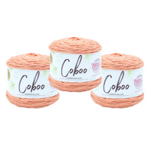 (3 Pack) Lion Brand Yarn Coboo Bamboo Yarn  Peach
