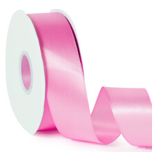 Fita de Cetim Rosa Pêssego 1-1/2" X 50 Jardas, Alta Densidade para Presentes, Casamentos, Festas, Artesanato