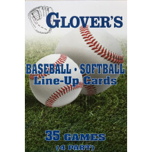 Tarjetas de alineaci n de b isbol/s ftbol Glover's Scorebooks (tama o grande, 5,5 x 8,5 pulgadas, 4 partes)