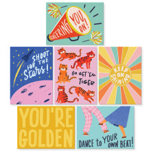 Sweetzer & Orange S&O Colorful Inspirational Encouragement Cards with Envelopes Set of 24 - Blank Greeting sheets Assortment Box - Positive Affirmati