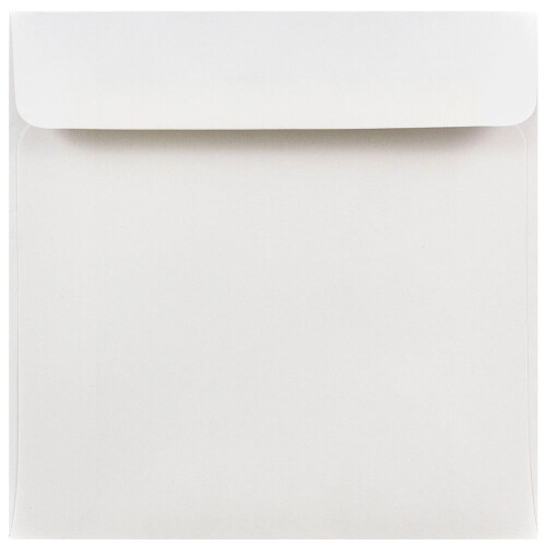 JAM PAPER 6 x 6 Square Invitation Envelopes - White - 50/Pack