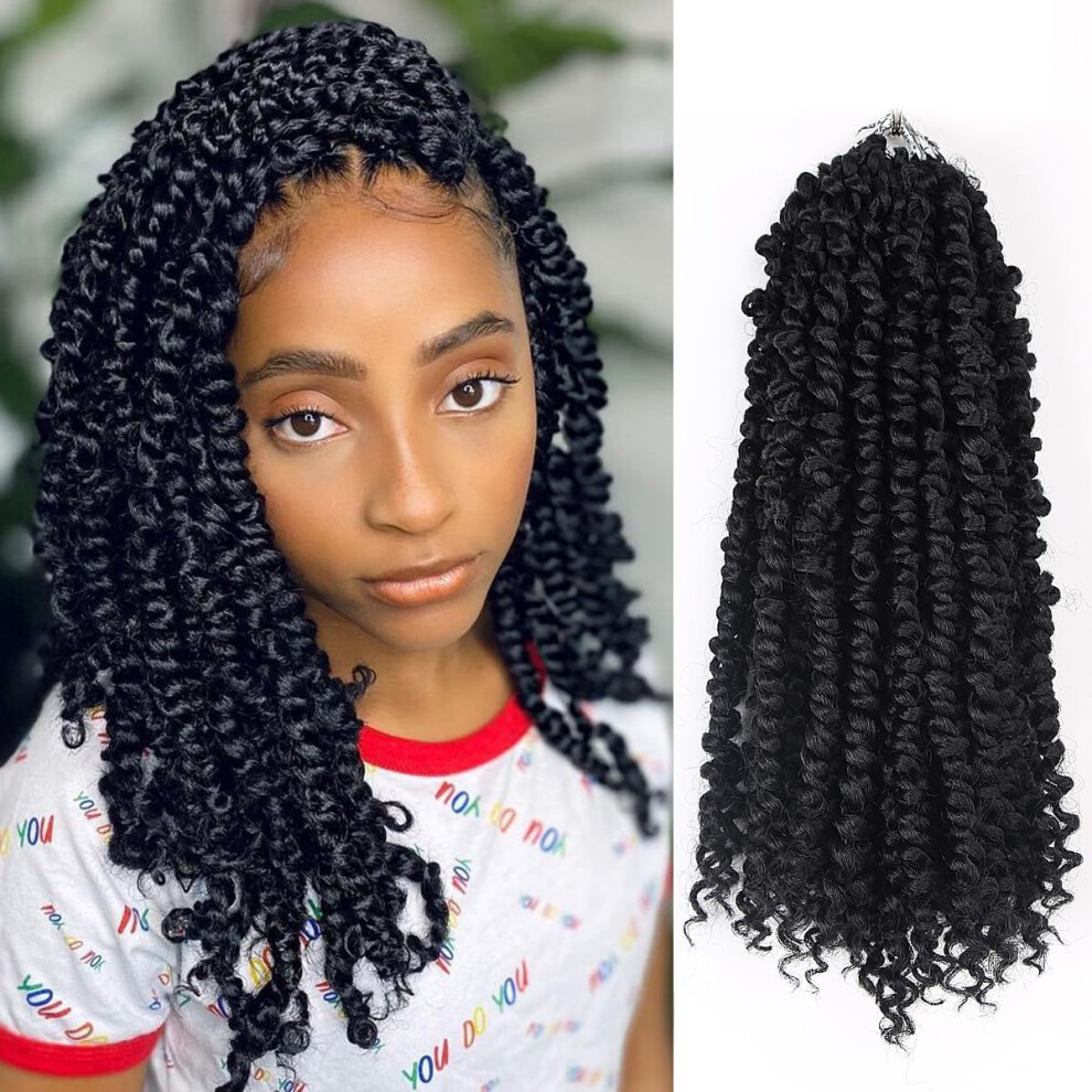 Dwair Unisex Not,Specified Passion Twist Hair - 12 Inch Passion Twist Crochet Hair For Women 8 Packs Crochet Pretwisted Curly Hair Passion Twists Synthetic Braiding Hair Extensi
