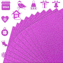 FEILIBAY 20 Blatt rosarotes Glitzer-Kartonpapier im A4-Format, Glitzerpapier für Bastelarbeiten, Geburtstags- und Hochzeitsfeier-Dekorationen, Gesche