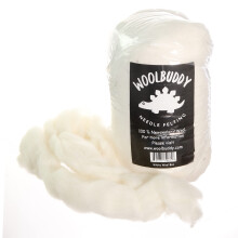 Woolbuddy Naald Vilten Wol, Handgemaakte Katoen Kernmateriaal, Witte Roving voor Nat Schilderen, Droger Ballen, Knutsel Pads, en Chunky Garens (8oz)