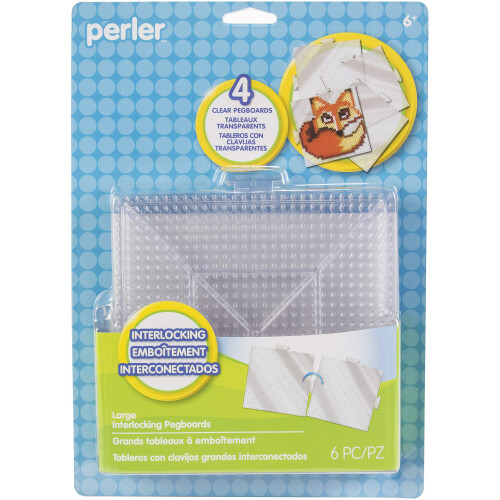 Perler Beads Clear Square Pegboards 4db