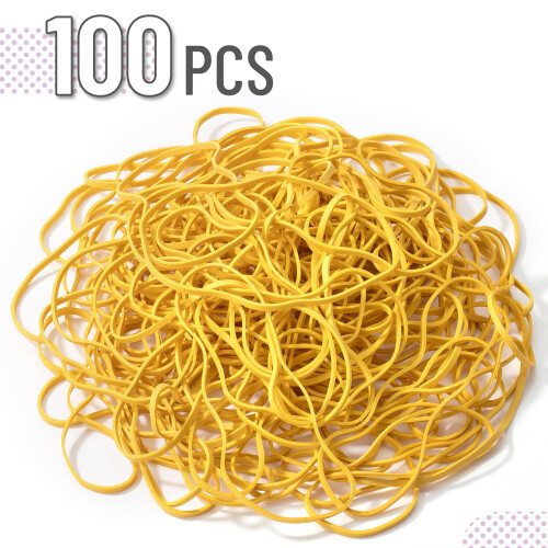 Mr. Pen - Große Gummibänder, 100er Pack, Gelb, Extra große Gummibänder 1